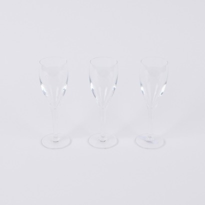 A Set of Three Genuine Vintage 'BOLLINGER' Champagne Flutes, c.1980