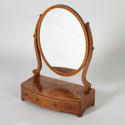 A George III Mahogany Toilet Mirror