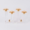 A Pair of Charles Hollis Jones Hollywood Regency Brass and Lucite Candleholders - 3
