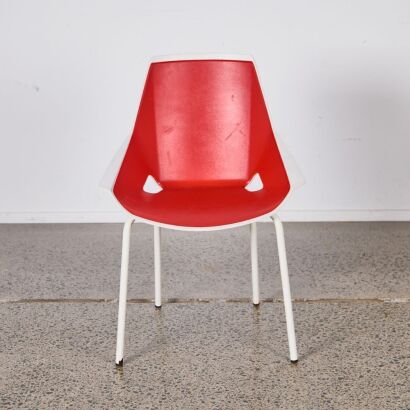 A Red and White Spanish Viva Chair