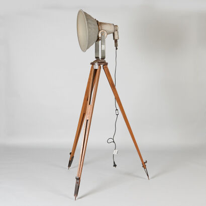 An Industrial Floor Lamp