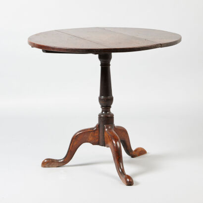 A Georgian Mahogany Tilt-top Wine Table