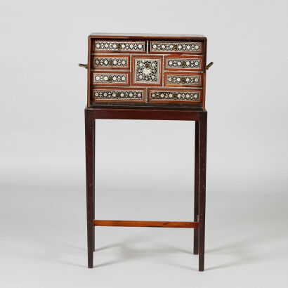 An Anglo-Indian Inlaid Box on Stand