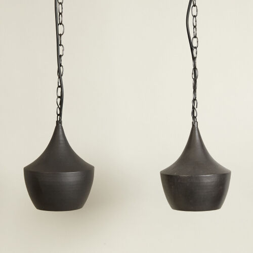 A Pair of Black Pendants 