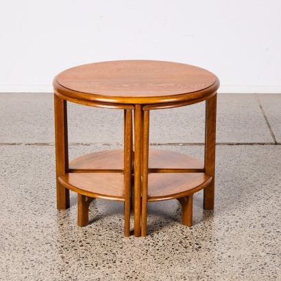 An Art Deco Oak Nest of Tables