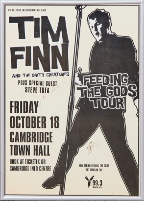 A Signed Tim Finn Promotional Poster