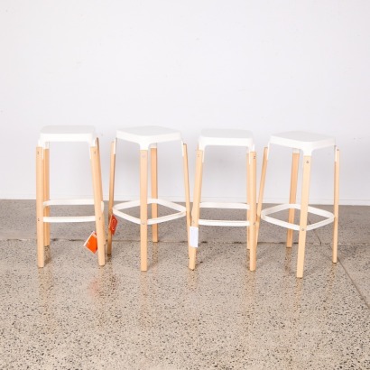 A Set Of Four Steelwood High Stools By Ronan And Erwan Bouroullec For Magis