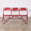 A Retro Folding Bench with Vinyl Seats