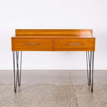 A Bespoke Mid-Century Mahogany Console Table