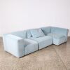 An Arcade Sofa By Simon James In Pale Blue Mohair Velvet - 2