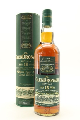 (1) Glendronach Revival 15 Year Old Single Malt Scotch Whisky, 46% ABV