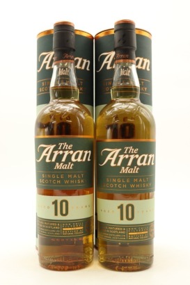 (2) The Arran Malt Distillery 10 Year Old Single Malt Scotch Whisky, 46% ABV (GB)