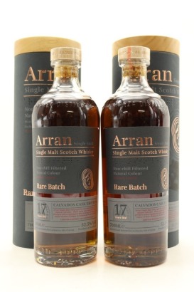 (2) The Arran Malt Distillery Rare Batch Calvados Cask Edition 17 Year Old Single Malt Scotch Whisky, 52.5% ABV (GB)