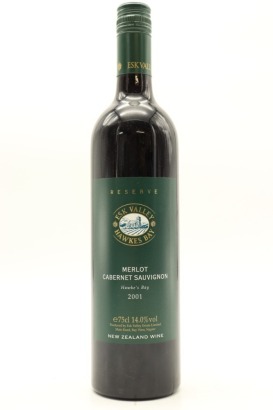 (1) 2001 Esk Valley Reserve Merlot Cabernet Sauvignon, Hawkes Bay