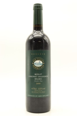 (1) 2000 Esk Valley Reserve Merlot Cabernet Sauvignon, Hawkes Bay