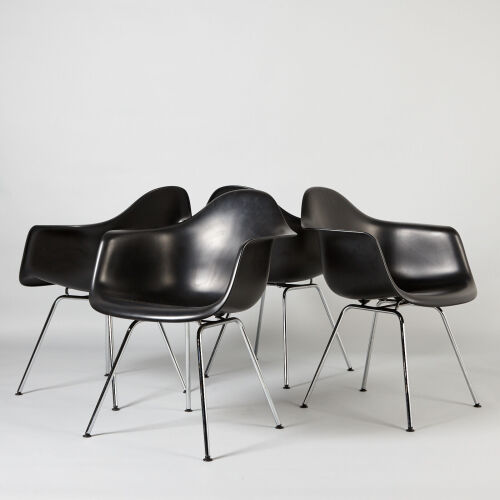 A Set of Four Eames for Vitra DAX Armchairs 