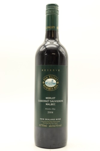 (1) 2004 Esk Valley Reserve Merlot Cabernet Sauvignon, Hawkes Bay