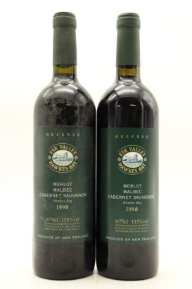 (2) 1998 Esk Valley Reserve Merlot Cabernet Sauvignon, Hawkes Bay