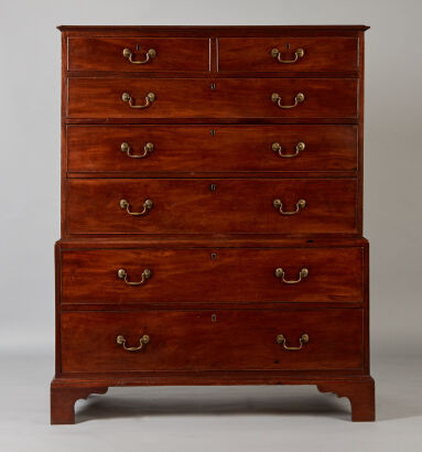 A Handsome Georgian Mahogany Chest on Chest