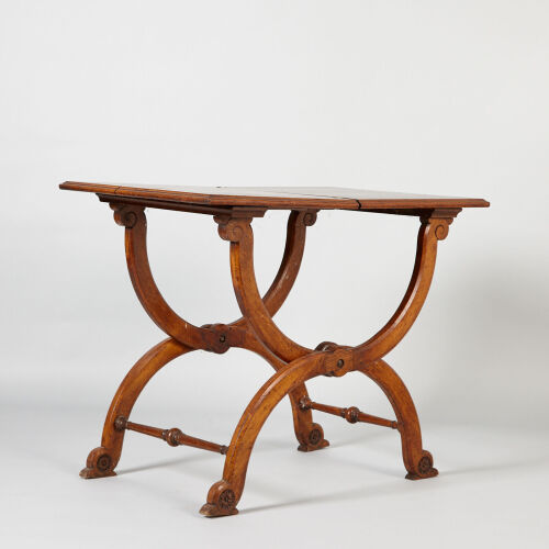 An Italian Savonarola Style Shaped Table