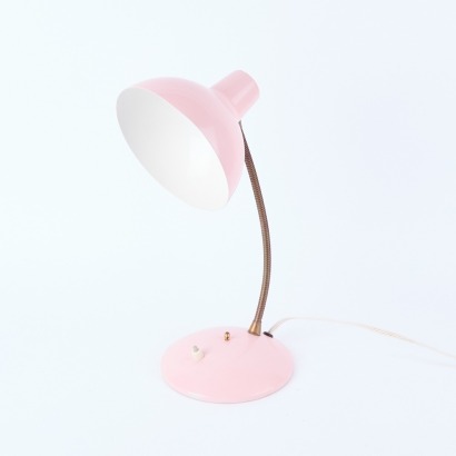 A Vintage Pink Gooseneck Lamp