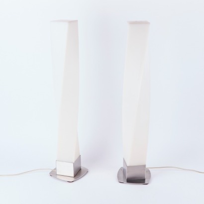 A Pair of Twirl Table Lamps by Francesco Lucchese for Fabbian Italy