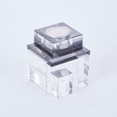 A Galway Living Crystal Deco Single Votive