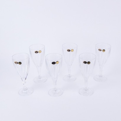 A Set Of Six Bohemia Crystal Victoria Glasses