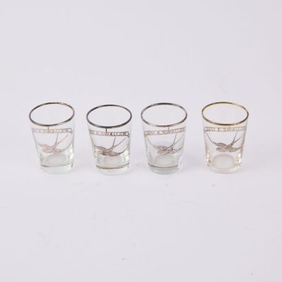 A Set Of Four ‘Just A Swallow’ Shot Glasses