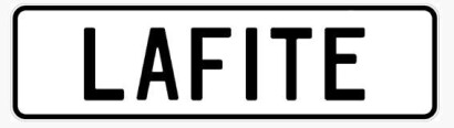 (1) LAFITE, NZ Registered Personilised Number Plate