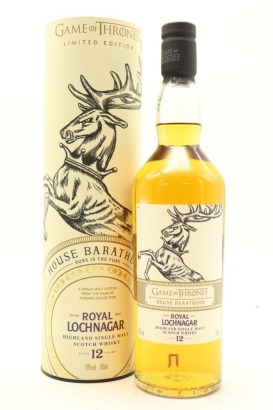 (1) Royal Lochnagar Game of Thrones 'House Baratheon' 12 Year Old Single Malt Scotch Whisky, 40% ABV (GB)