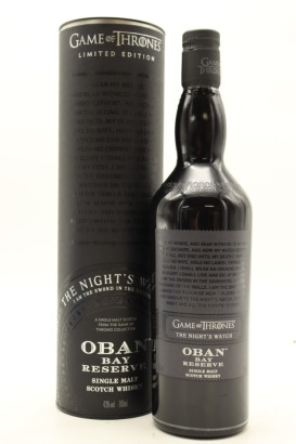 (1) Oban Game of Thrones 'The Night's Watch' Bay Reserve Single Malt Scotch Whisky, 43% ABV (GB)