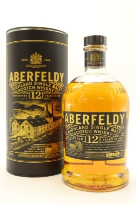 (1) Aberfeldy 12 Year Old Single Malt Scotch Whisky, 40% ABV, 1000ml (GB)