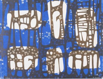 ROY COWAN Abstract in Blue