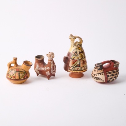 Four Vessels Inspired by Pre-Columbian Pottery