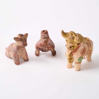 Three Animal Figures Inspired by Pre-Colombian Pottery