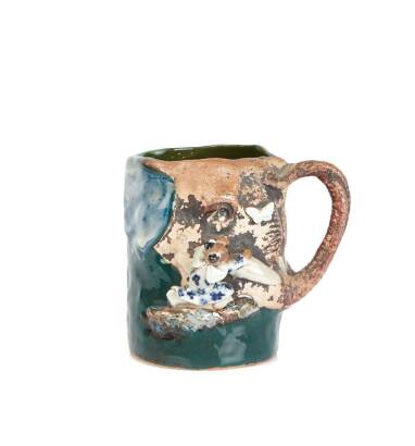 A Sumida Green Glaze Pottery Jug