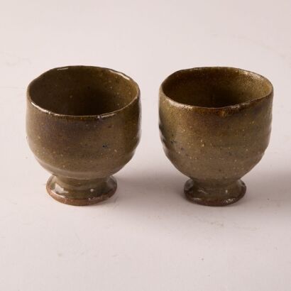 Two Small Studio Potter Goblets