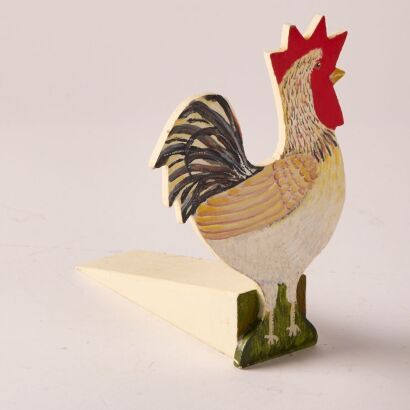 A Rooster Door Stop