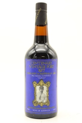 (1) 1977 Rhine Castle Wines Cricket Centenary Vintage Port, Percy Stanislaus McDonnell, 'Greatheart', Barossa Valley