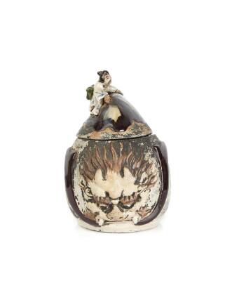 A Sumida Pottery Lidded Humidor (Tobacco Jar)