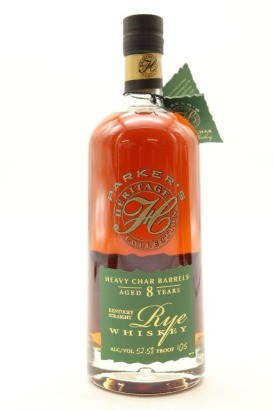(1) Parker's Heritage Collection 13th Edition Heavy Char Barrels 8 Year Old Kentucky Straight Rye Whiskey, 52.5% ABV, 750ml