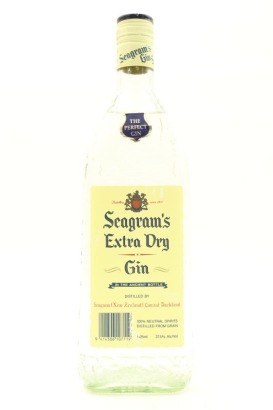(1) Seagrams Gin (distilled in NZ), 37.5% ABV, 1125ml, Circa 1980s