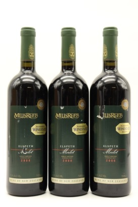 (3) 2000 Mills Reef Elspeth Merlot, Gimblett Gravels &diams;