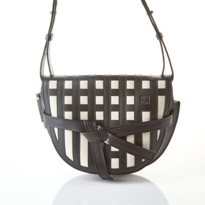 Loewe, Black White Calfskin Small Mackintosh Gate Bag - Near new