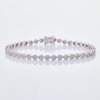 18ct White Gold, 2.70ct Diamond Flower Cluster Bracelet - As new