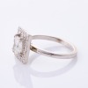 18ct White Gold, Modern, 1.14ct Diamond Halo Ring - 2