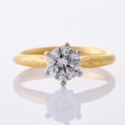 Browns Jeweller, 18ct Yellow Gold, "Protea Collection" 1.00ct Diamond Ring