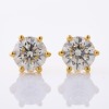 Browns Jeweller, 18ct Yellow Gold, "Protea Collection," 1.00ct Diamond Stud Earrings