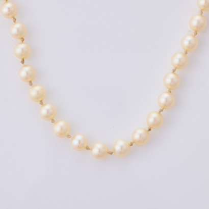 Mikimoto, Vintage, 45cm Pearl Strand Necklace with Box and Paperwork, circa 1984